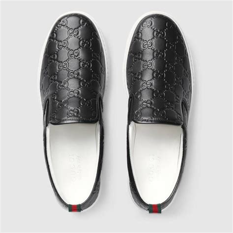 gucci black sneakers for men|men's Gucci slip on sneakers.